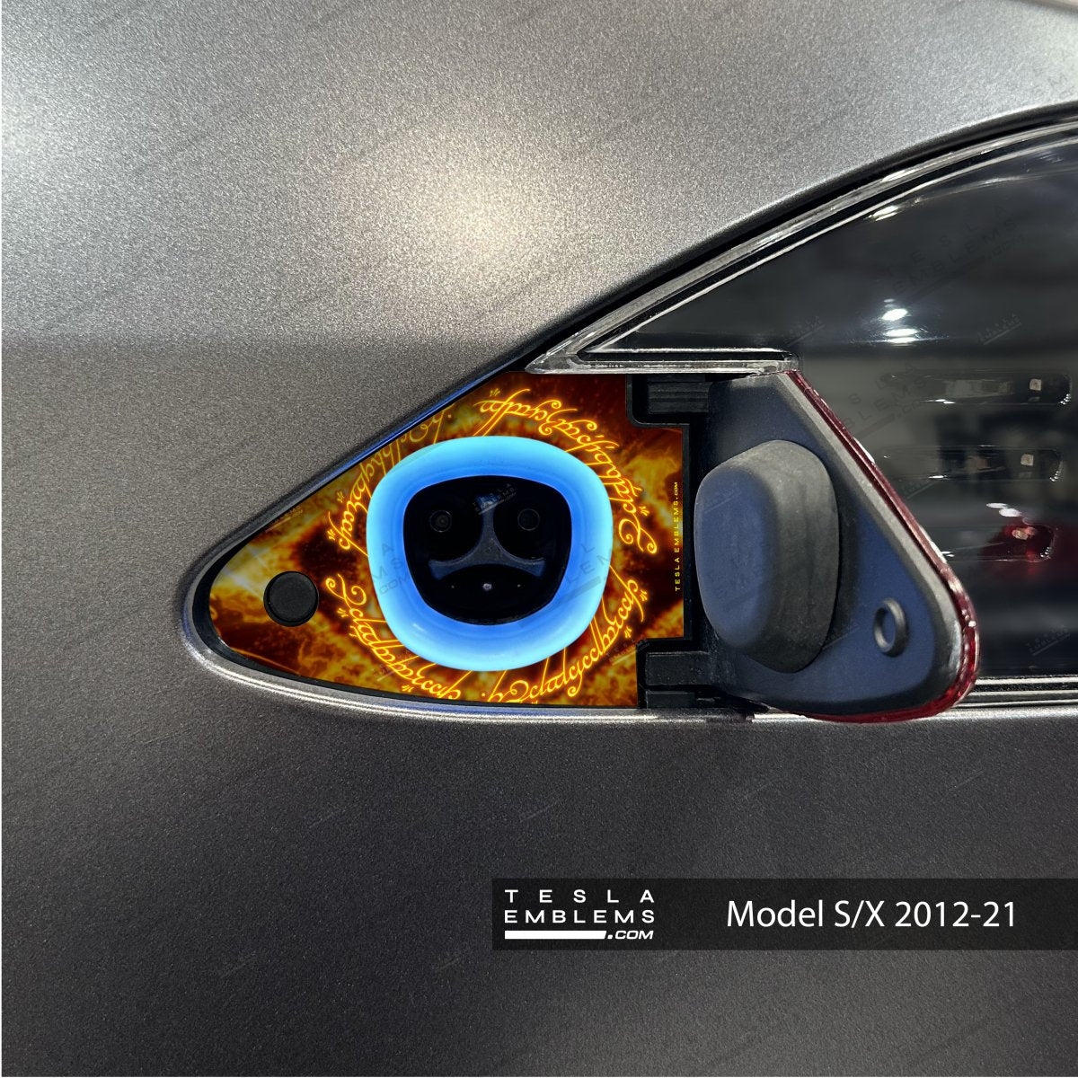 Lord of the Rings Tesla Charge Port Wrap - Tesla Emblems