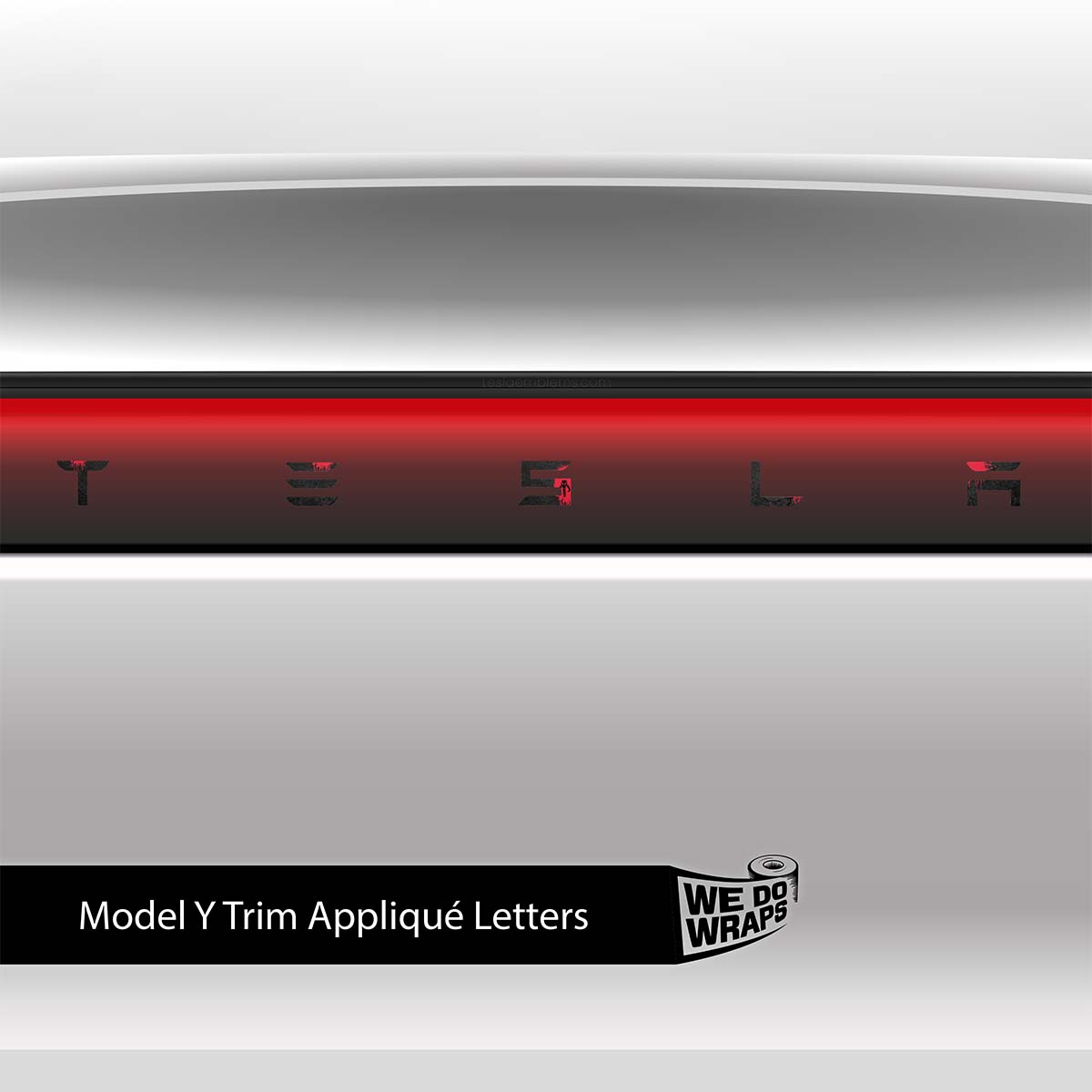 Mythosaur Tesla Emblem Decals (Front + Back) | Model Y - Tesla Emblems