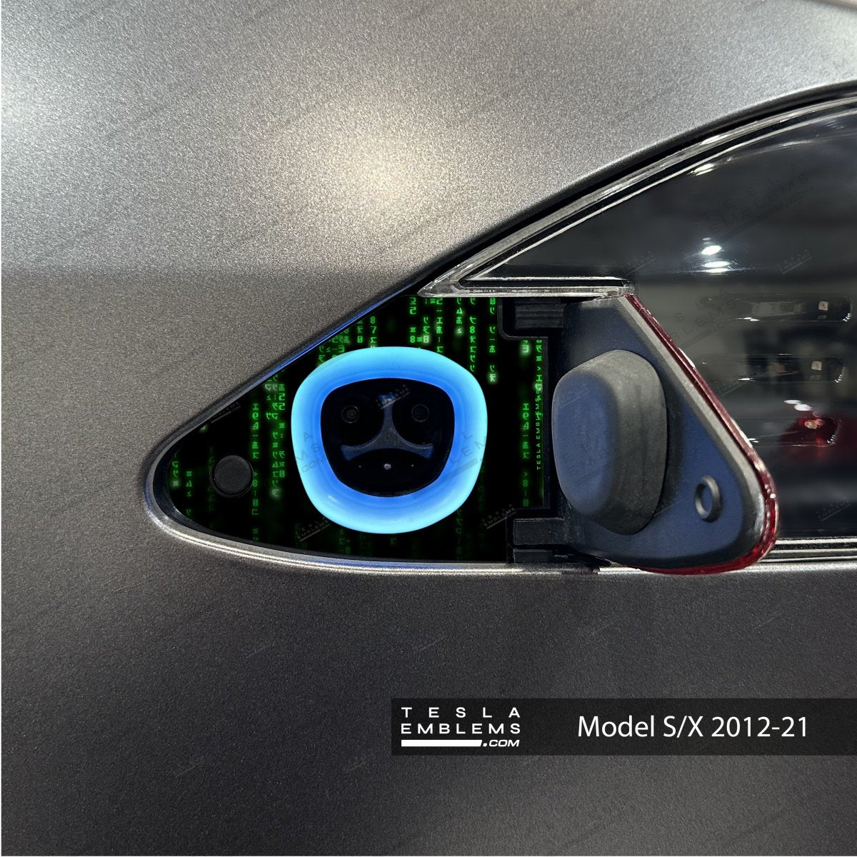 Matrix Charge Port Wrap - Tesla Emblems