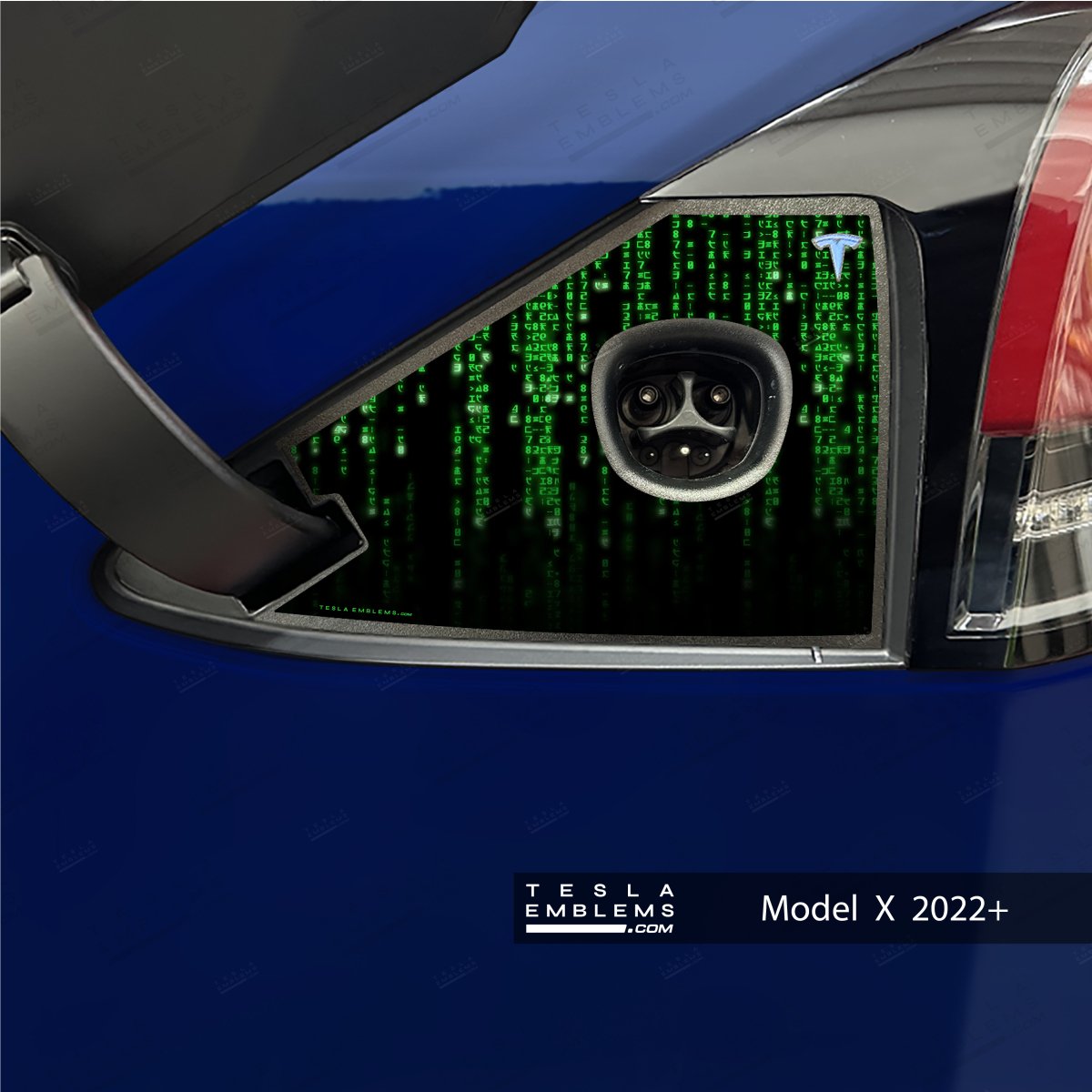 Matrix Charge Port Wrap - Tesla Emblems