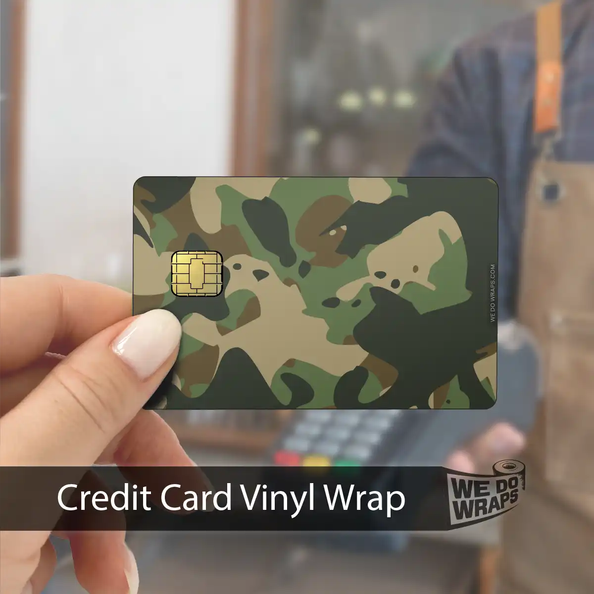 Military Green Camo | NFC Key Card Wrap - Tesla Emblems