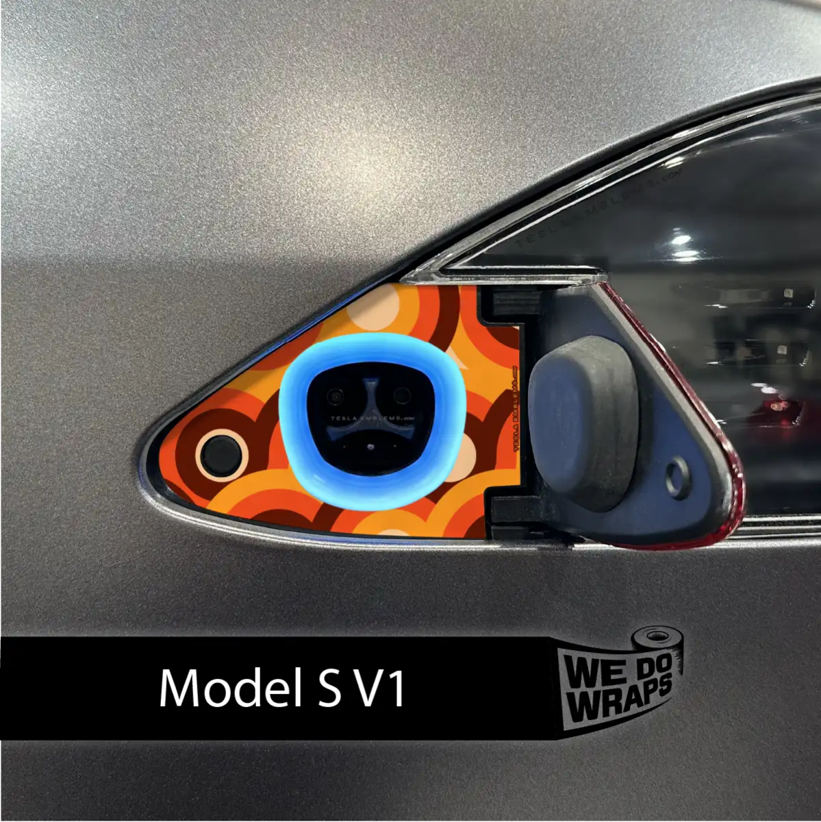 Mod About You Tesla Charge Port Wrap | Model S - Tesla Emblems