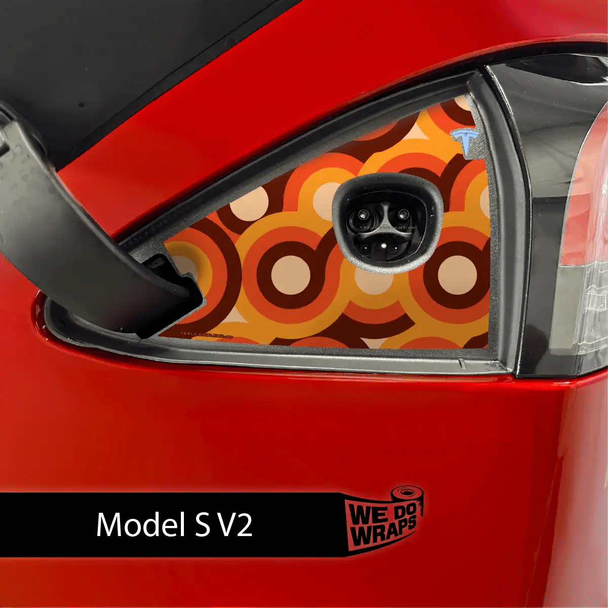 Mod About You Tesla Charge Port Wrap | Model S - Tesla Emblems