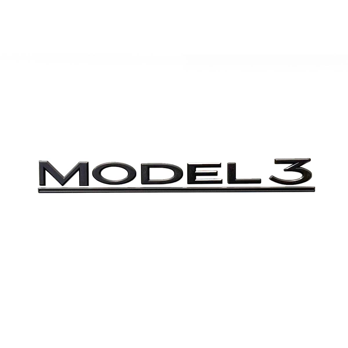 “Model 3” Black ABS Tesla Emblem | Rear Trunk Badging - Tesla Emblems
