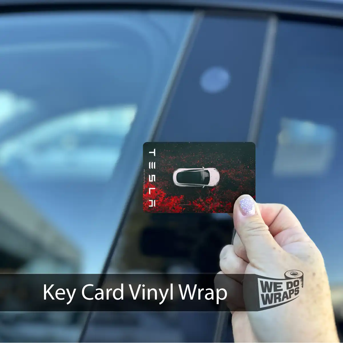 Model 3 Fall Tesla Keycard Decal - Tesla Emblems