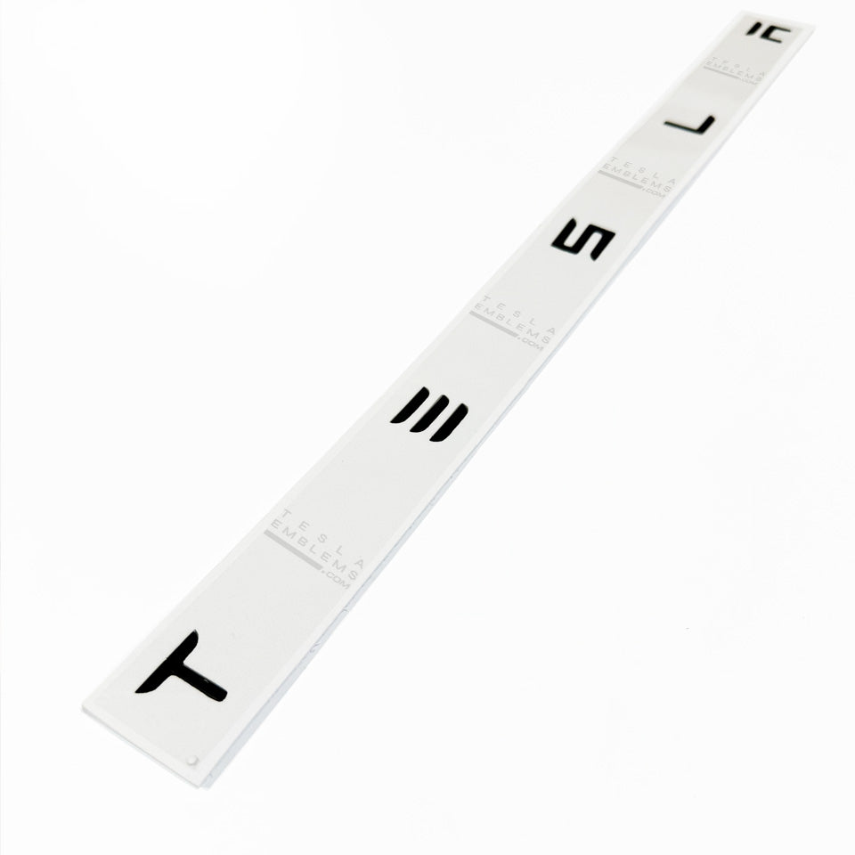 TESLA Logo Raised Letters - Rear Trunk Black Emblems for Model 3/Y/S/X - Tesla Emblems