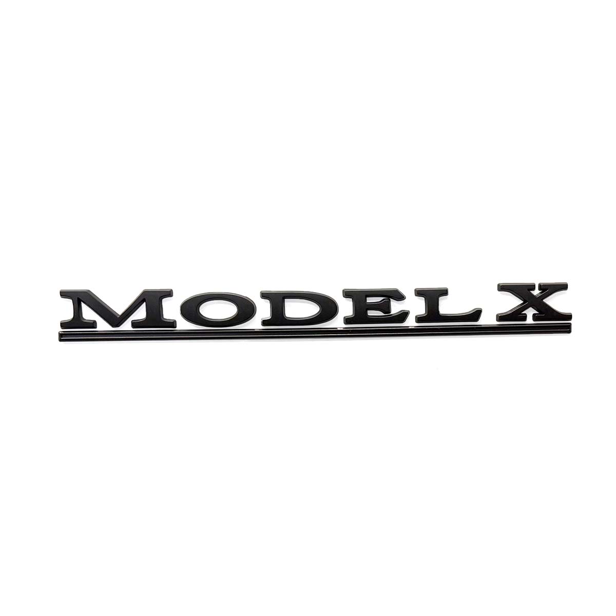 “Model X” Black ABS Tesla Emblem | Rear Trunk Badging - Tesla Emblems