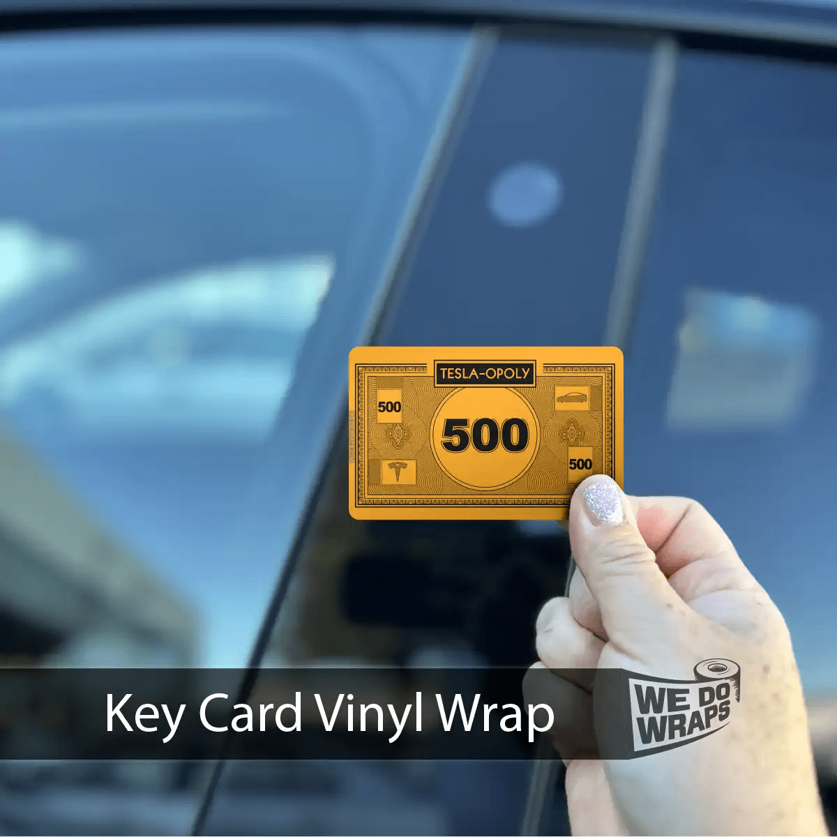 Tesla - opoly Money | NFC Key Card Wrap - Tesla Emblems