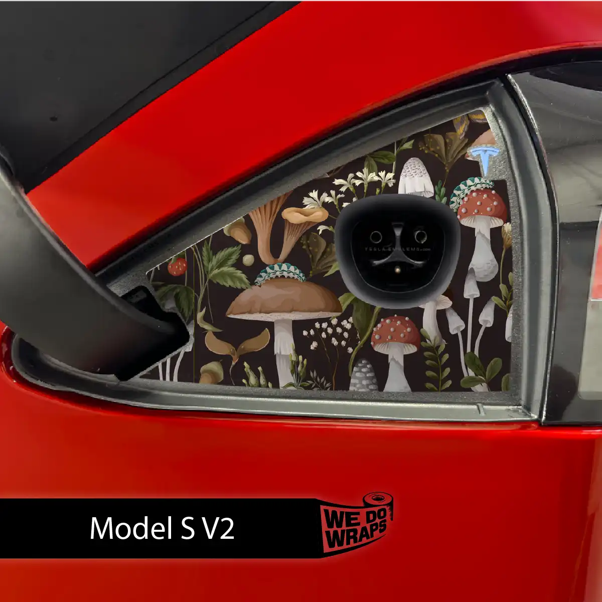 Mushroom Garden Tesla Charge Port Wrap | Model S