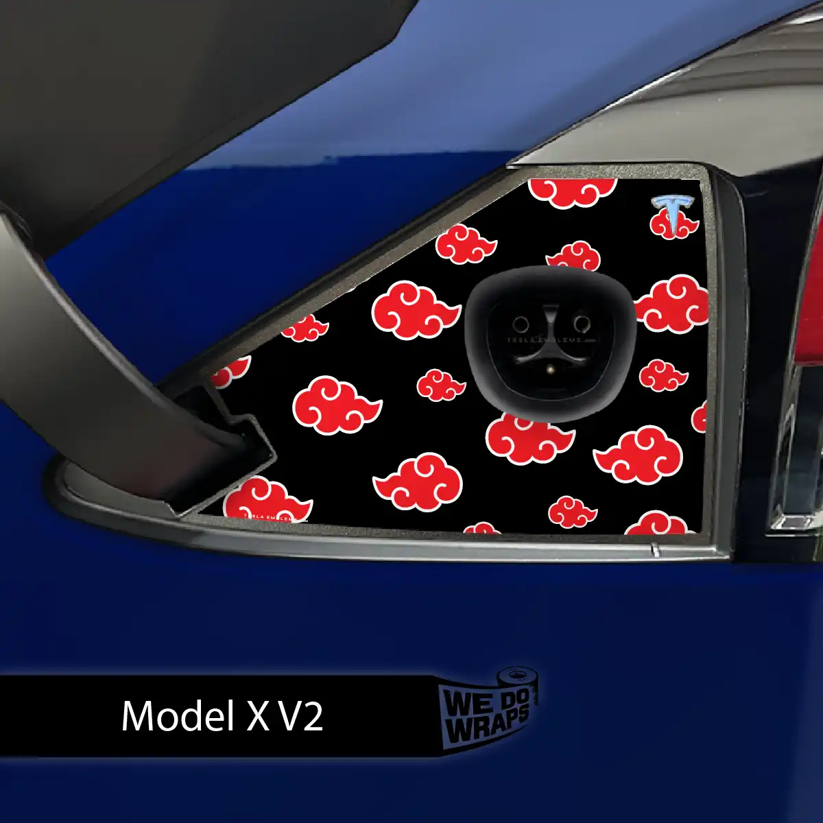 Kumo Clouds Tesla Charge Port Wrap | Model X - Tesla Emblems
