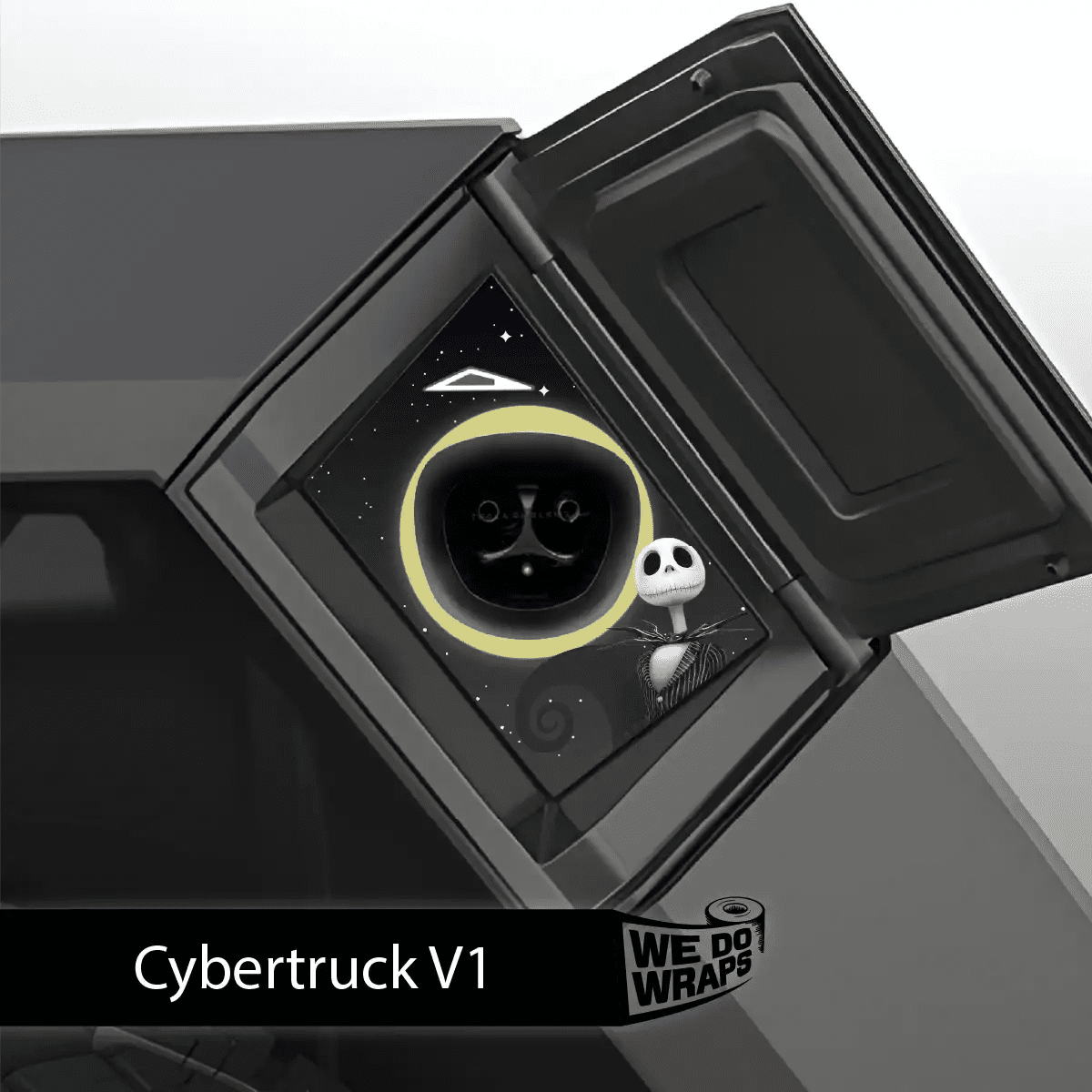 Moonlit Mischief Tesla Charge Port Wrap | Cybertruck - Tesla Emblems