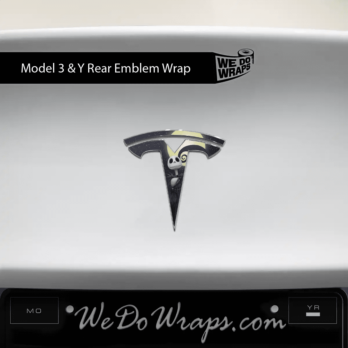 Moonlit Mischief Tesla Emblem Decals (Front + Back) | Model Y - Tesla Emblems
