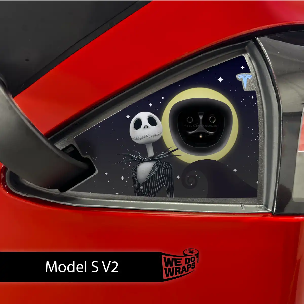 Moonlit Mischief Tesla Charge Port Wrap | Model S