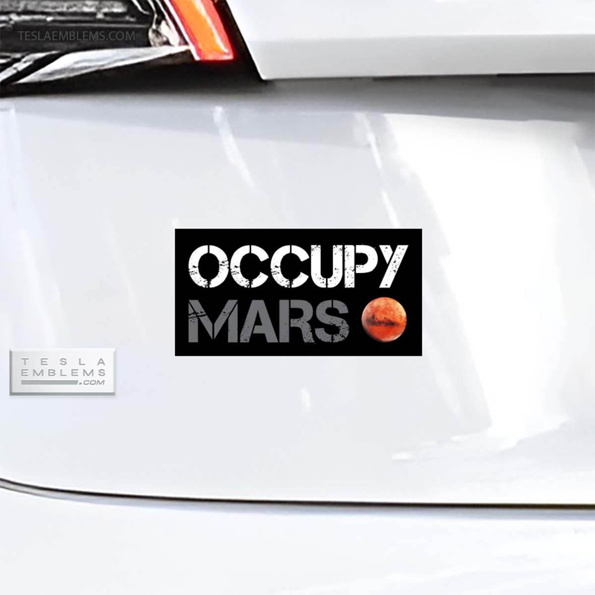 Occupy Mars Vinyl Decal Sticker - Tesla Emblems