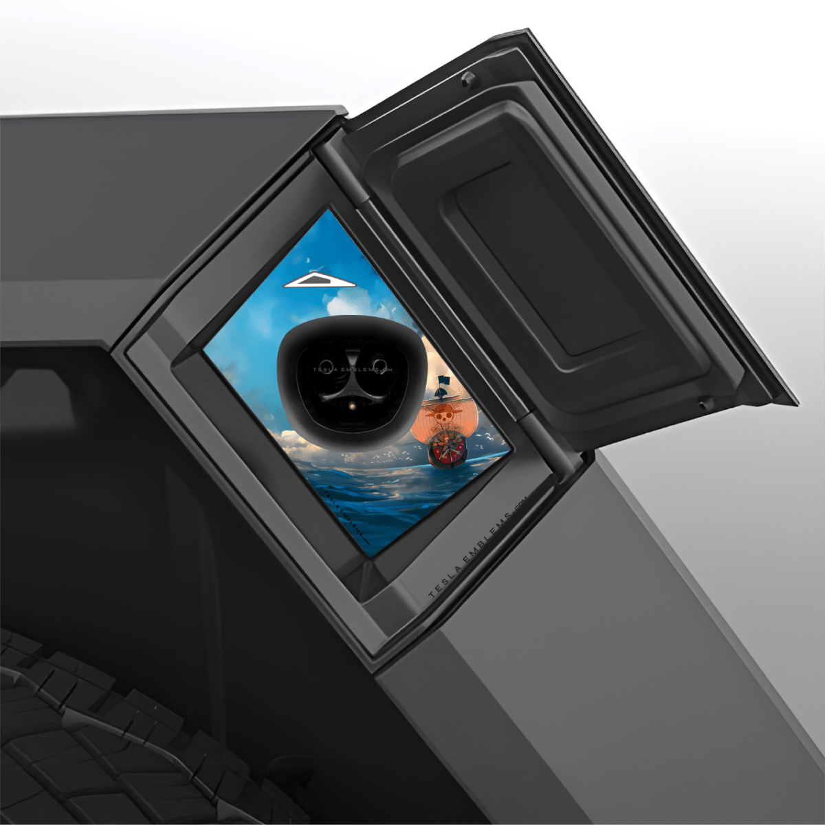 One Piece Tesla Charge Port Wrap - Tesla Emblems