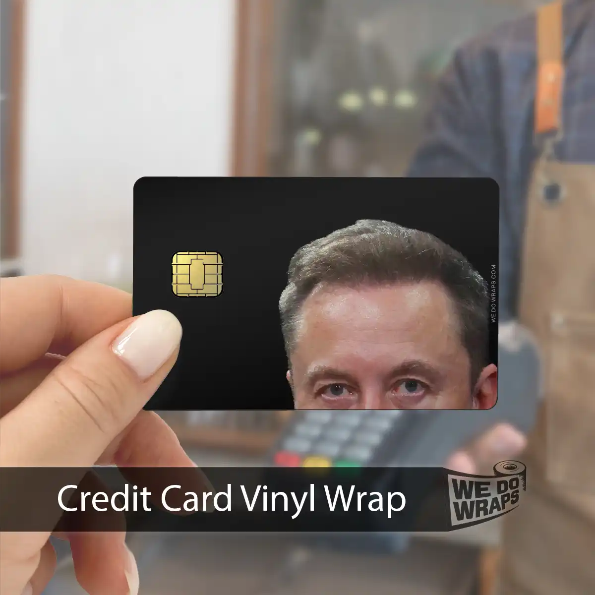 Peekaboo Elon Meme | NFC Key Card Wrap - Tesla Emblems