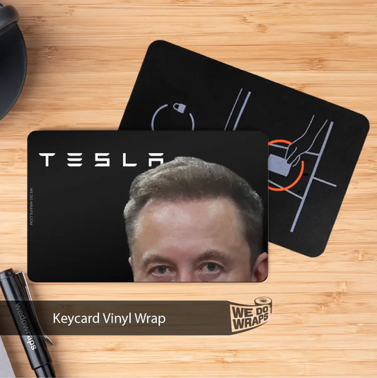Peekaboo Elon Meme Tesla Keycard Decal - Tesla Emblems