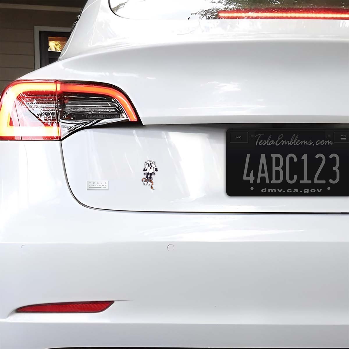 Retro 30s Ghost Vinyl Decal Sticker - Tesla Emblems