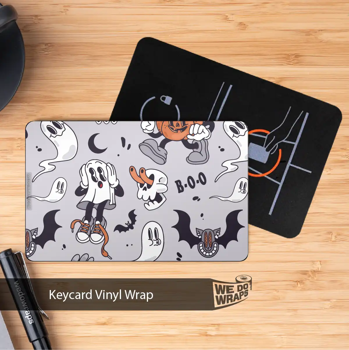 Retro 30s Ghost Tesla Keycard Decal - Tesla Emblems