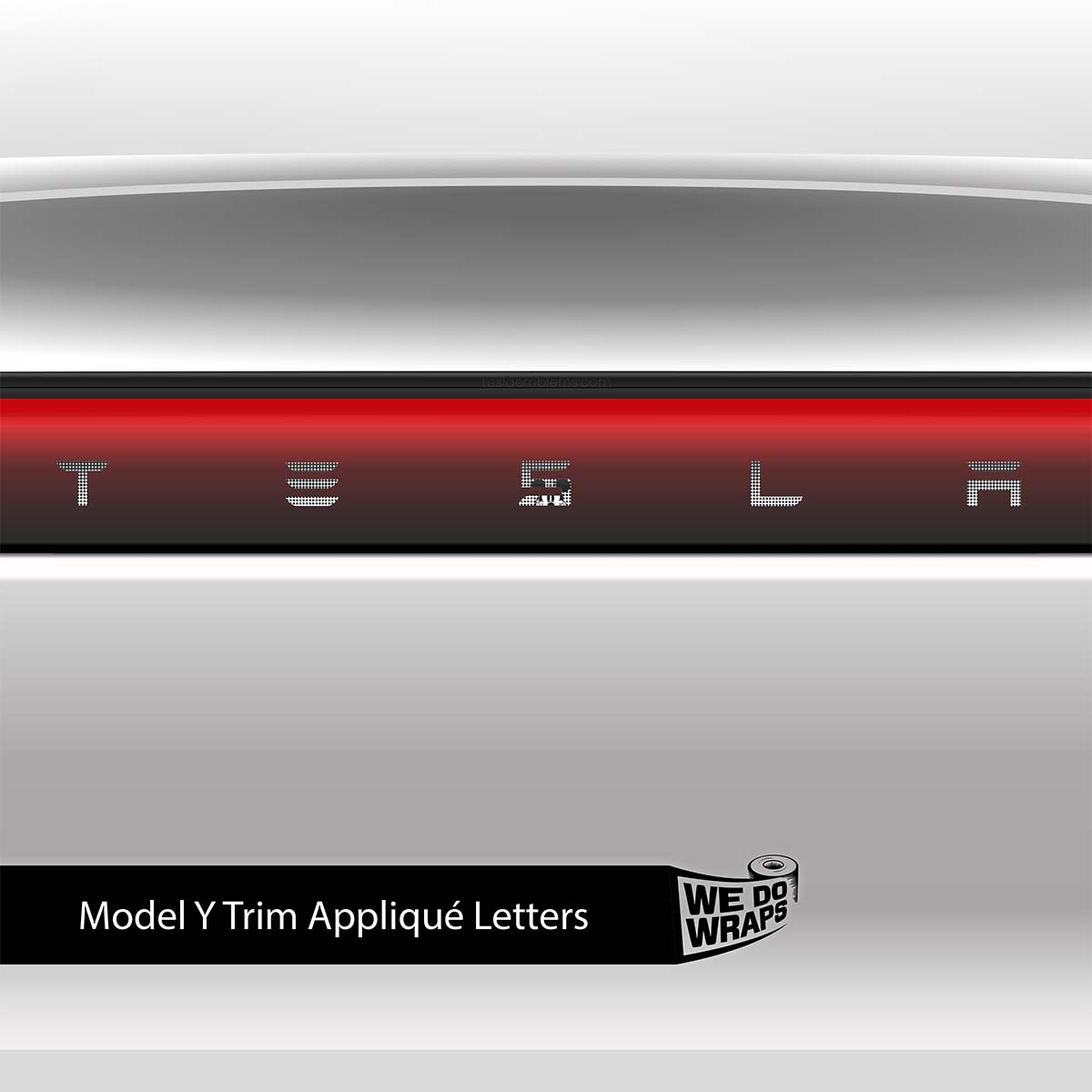 Retro Mouse Tesla Emblem Decals (Front + Back) | Model Y - Tesla Emblems