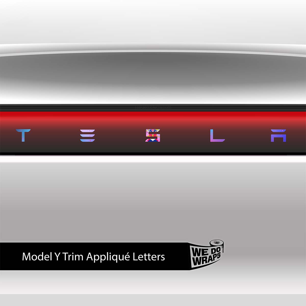 Magical Girl Tesla Emblem Decals (Front + Back) | Model Y - Tesla Emblems
