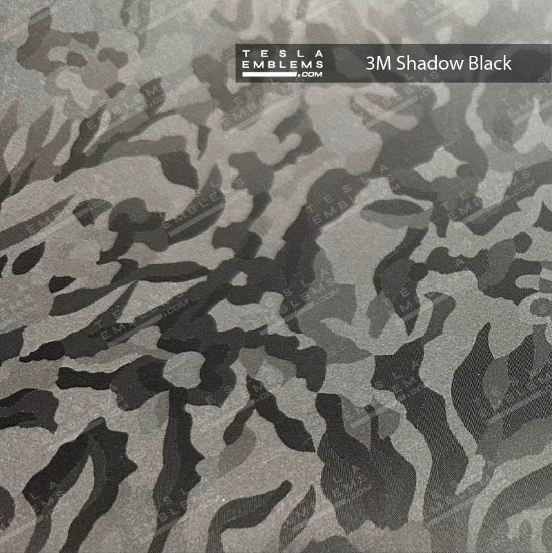 3M Shadow Black Center Console Wrap Kit - Tesla Emblems