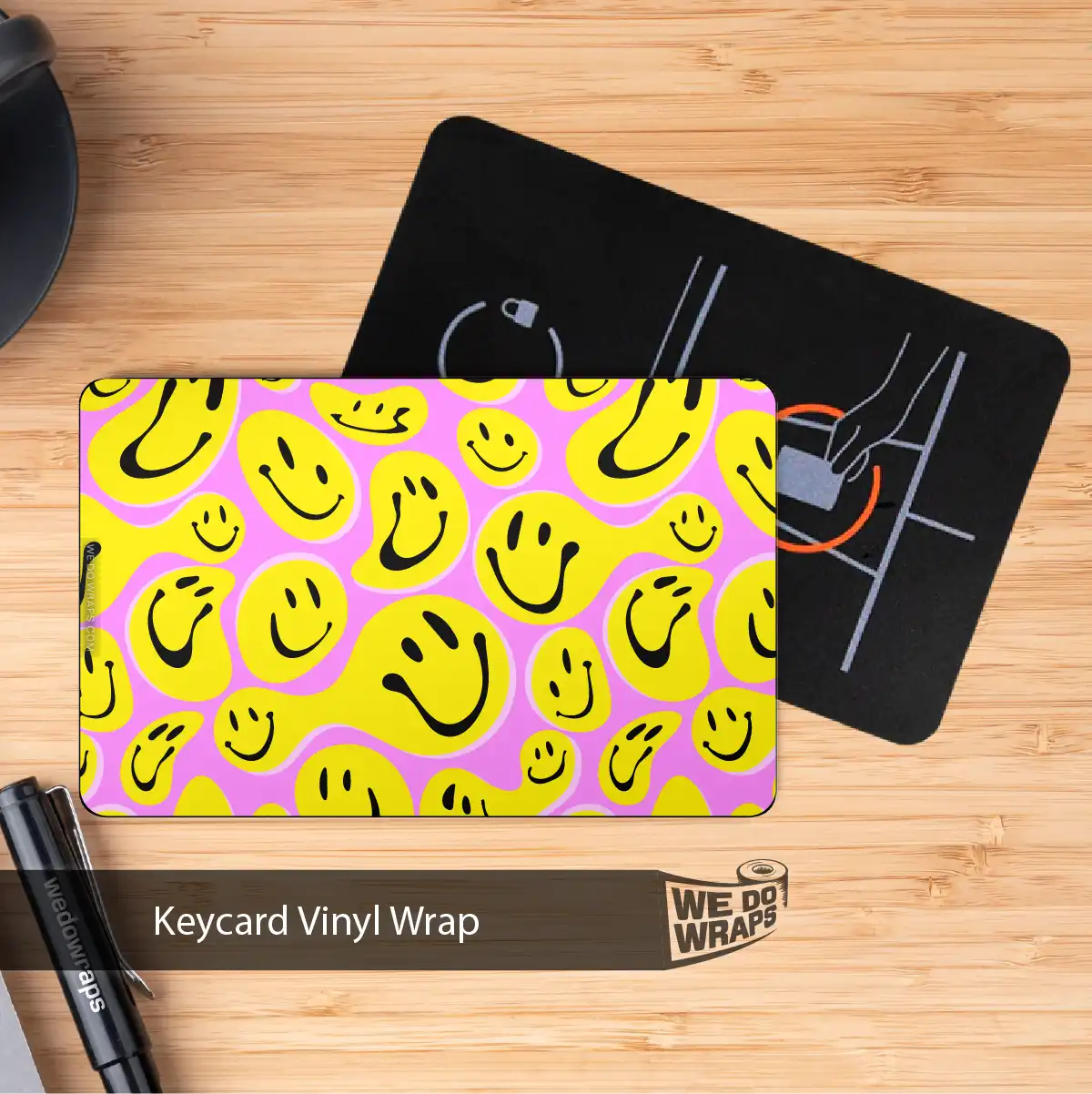 Smiley Keycard Decal - Tesla Emblems
