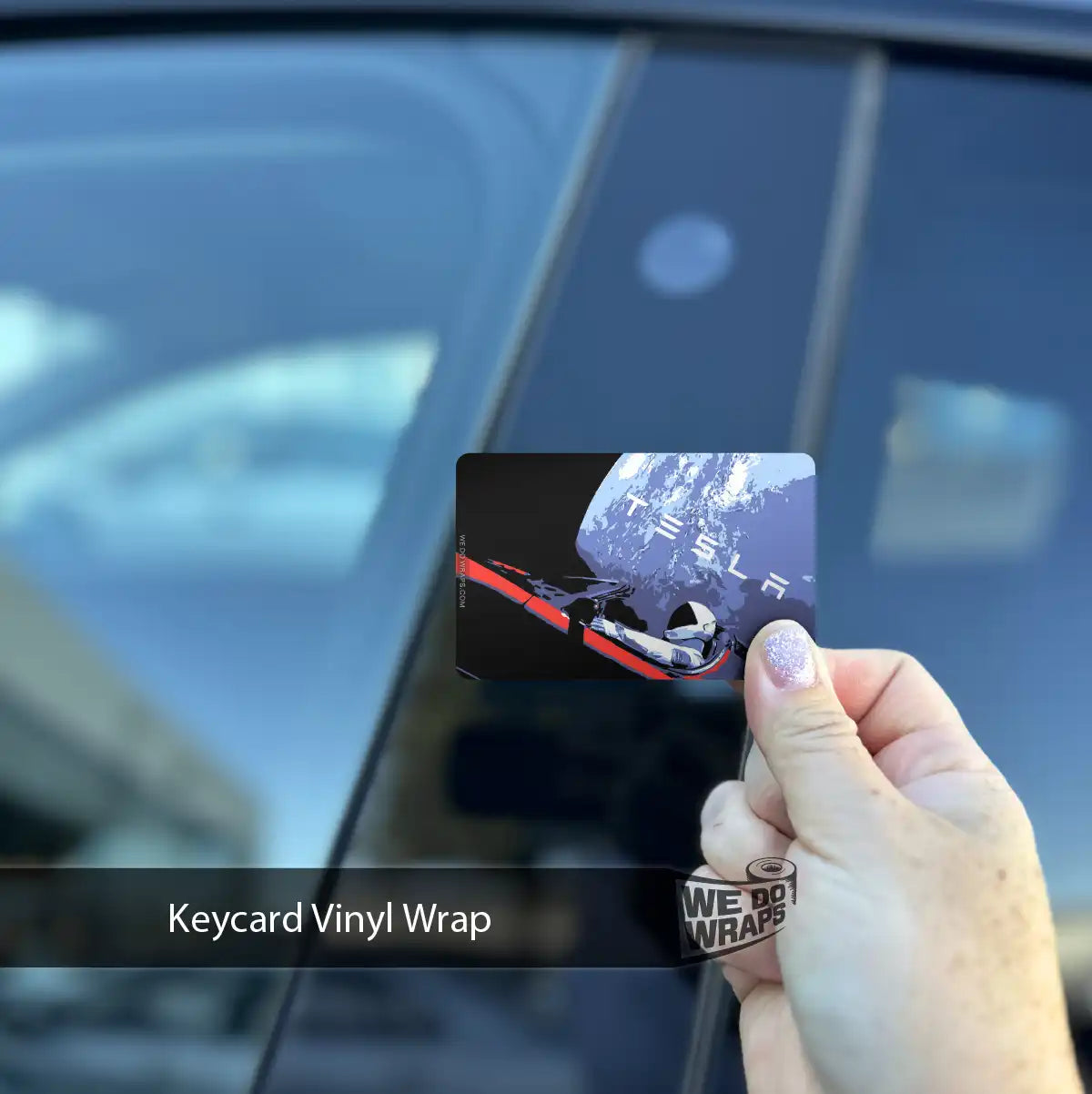 Space Roadster Tesla Keycard Decal