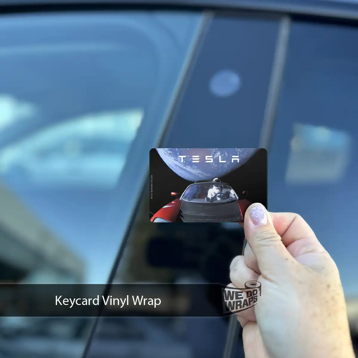 Space Roadster Tesla Keycard Decal