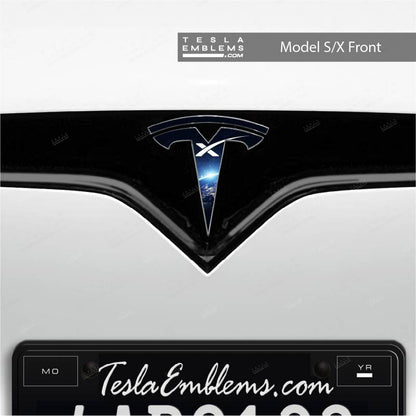 SpaceX Tesla Emblem Decals (Front + Back) - Tesla Emblems