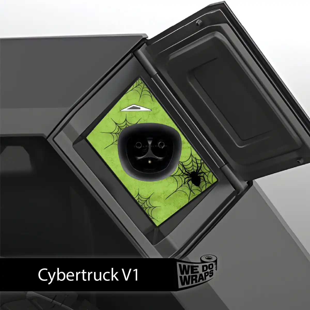 Cobweb Spider Tesla Charge Port Wrap | Cybertruck - Tesla Emblems