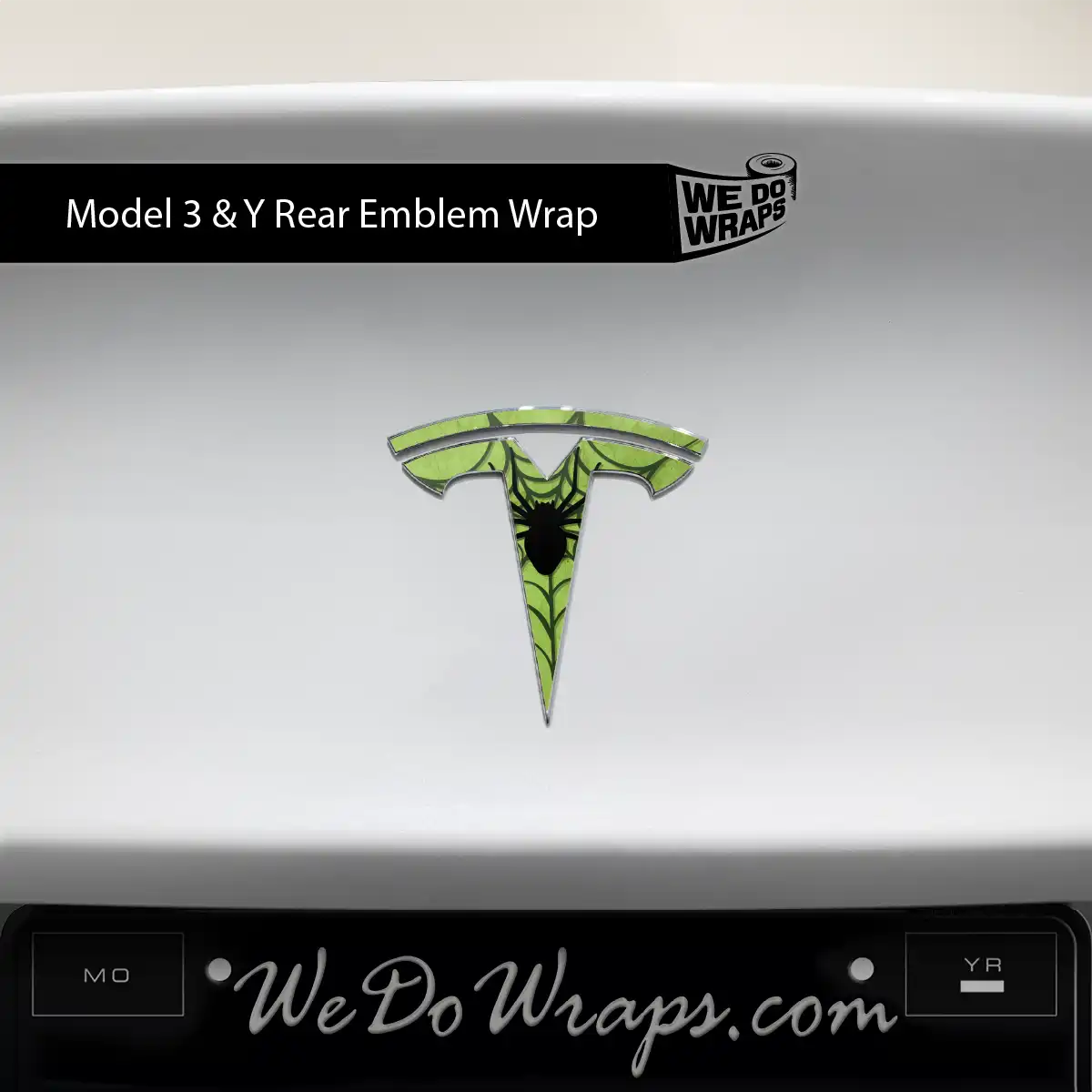 Cobweb Spider Tesla Emblem Decals (Front + Back) | Model Y - Tesla Emblems