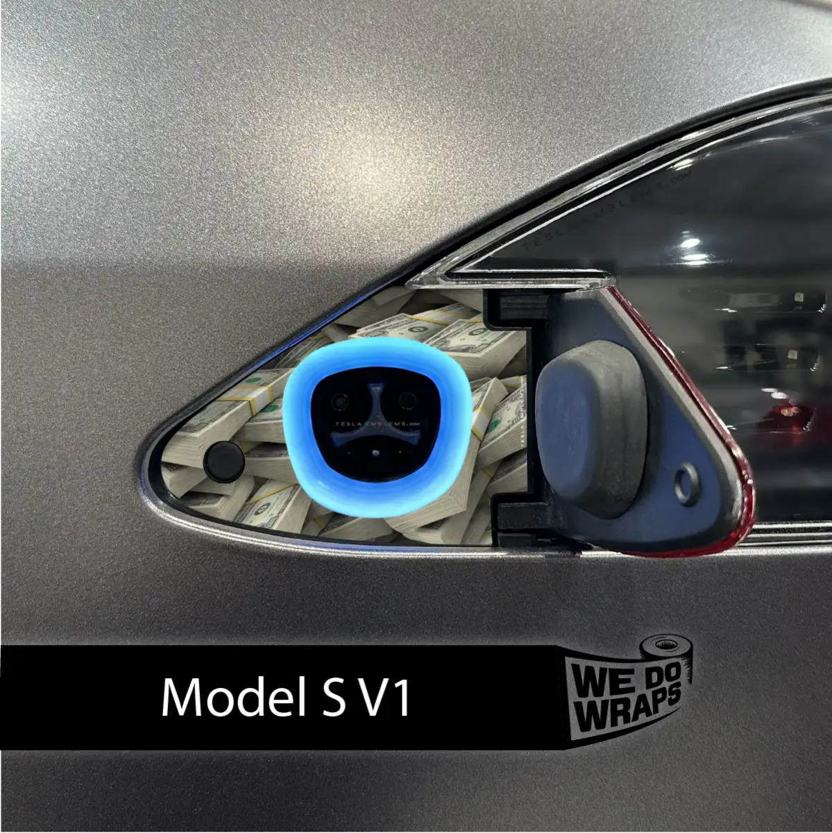 Stacks on Stacks Tesla Charge Port Wrap | Model S - Tesla Emblems