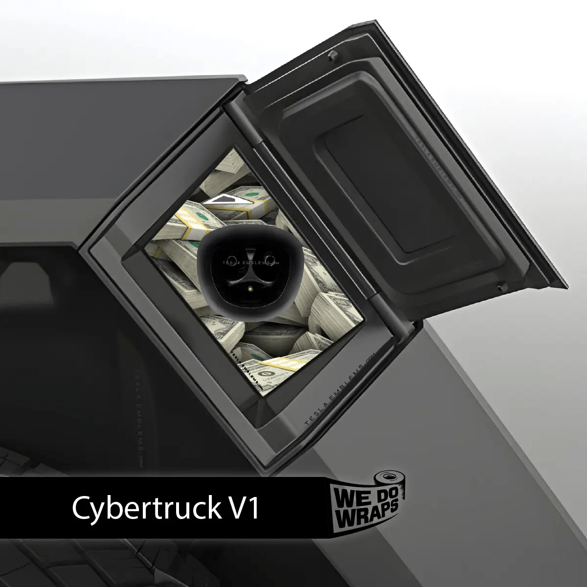 Stacks on Stacks Tesla Charge Port Wrap | Cybertruck - Tesla Emblems