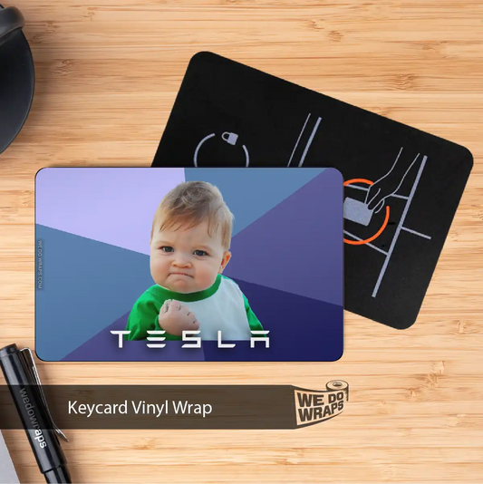 Success Kid Meme Tesla Keycard Decal - Tesla Emblems