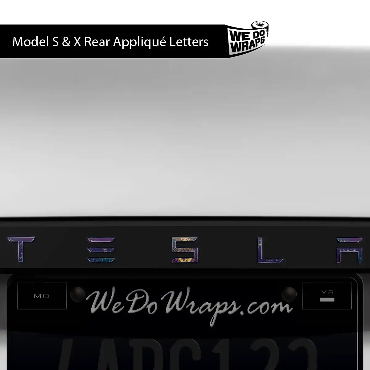 Tarot Sun and Moon Tesla Emblem Decals (Front + Back) | Model X - Tesla Emblems