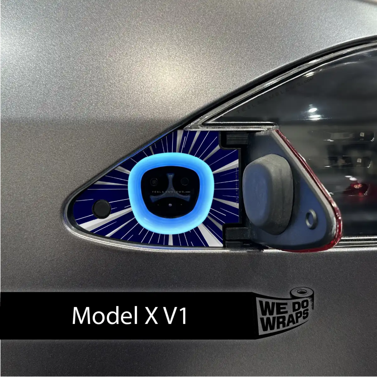 Tesla Insane Performance Mode Charge Port Wrap | Model X - Tesla Emblems