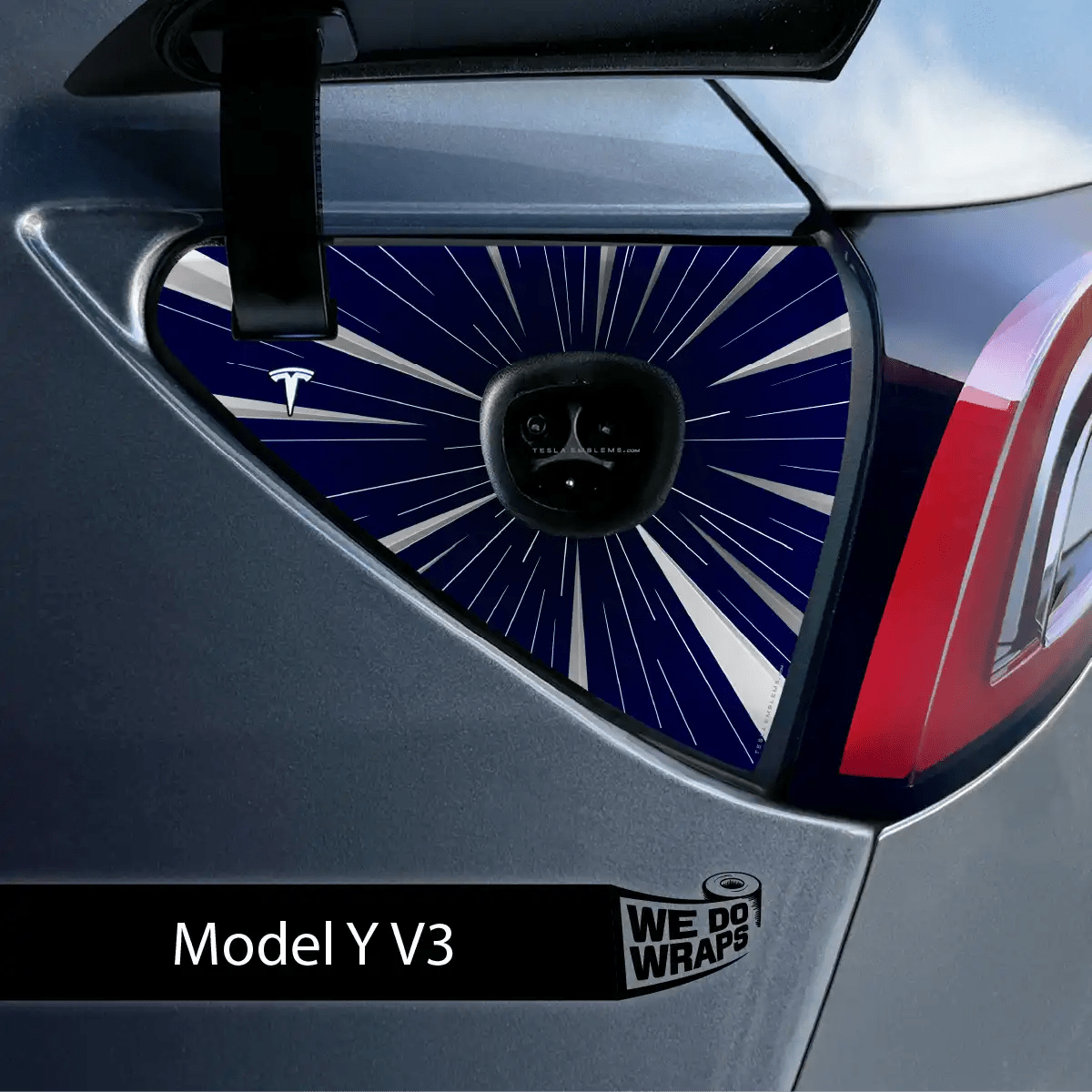 Tesla Insane Performance Mode Charge Port Wrap | Model Y - Tesla Emblems