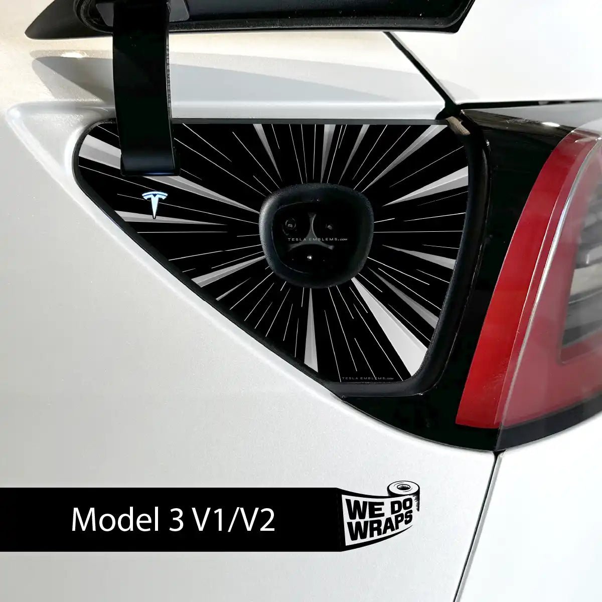 Tesla Ludicrous Performance Mode Charge Port Wrap | Model 3 - Tesla Emblems