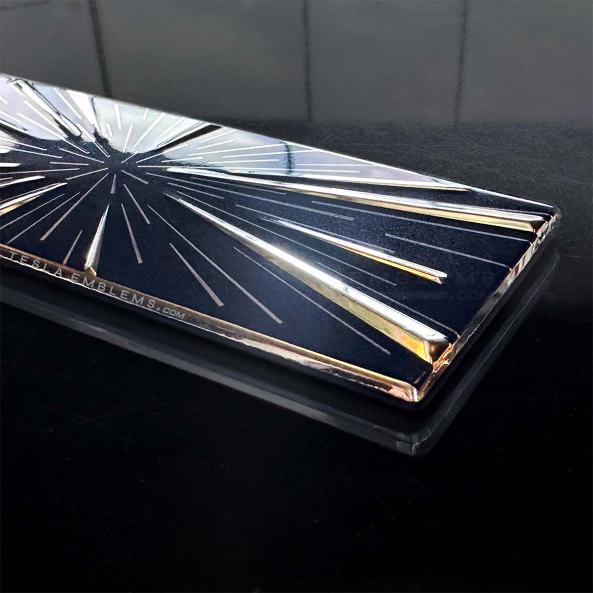 Ludicrous Performance Mode Badge (Black) - Metal Emblem Tesla 3/Y/S/X Cybertruck - Tesla Emblems
