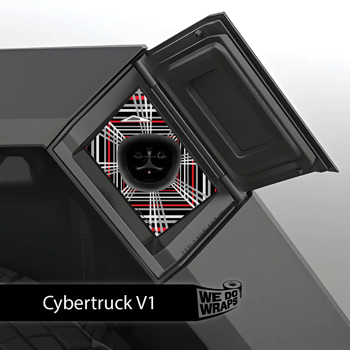 Tesla Plaid Performance Mode Charge Port Wrap | Cybertruck - Tesla Emblems