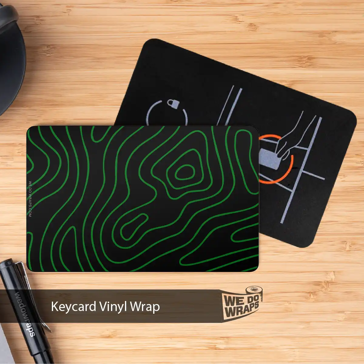 Topography Camo Tesla Keycard Decal - Tesla Emblems