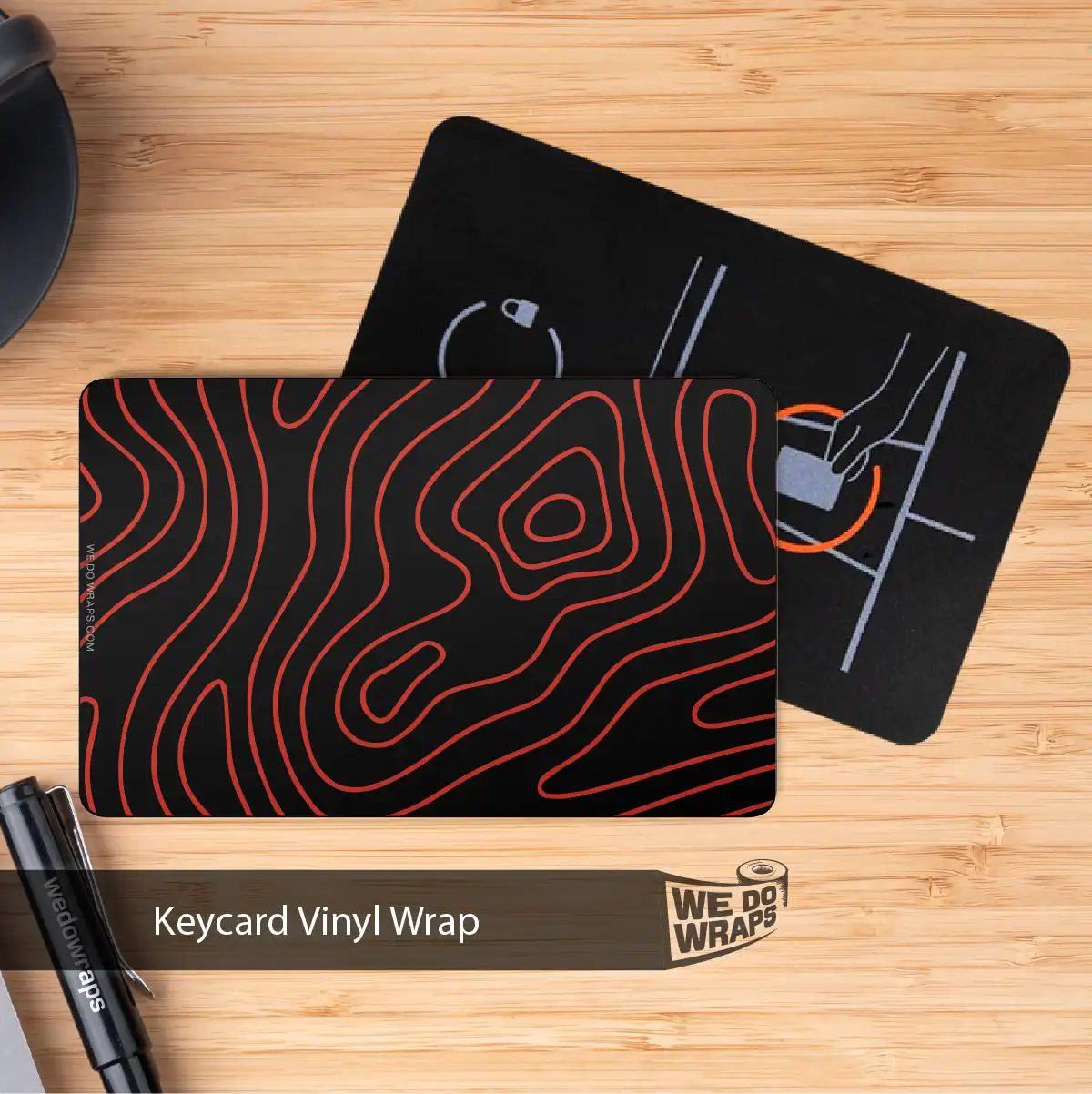 Topography Camo Tesla Keycard Decal - Tesla Emblems