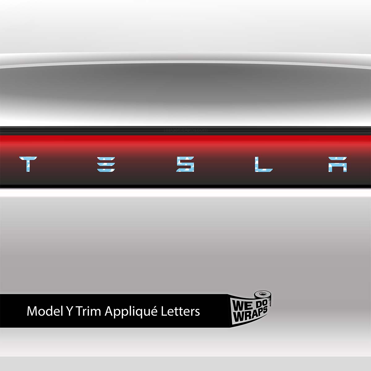 Toy Clouds Tesla Emblem Decals (Front + Back) | Model Y - Tesla Emblems