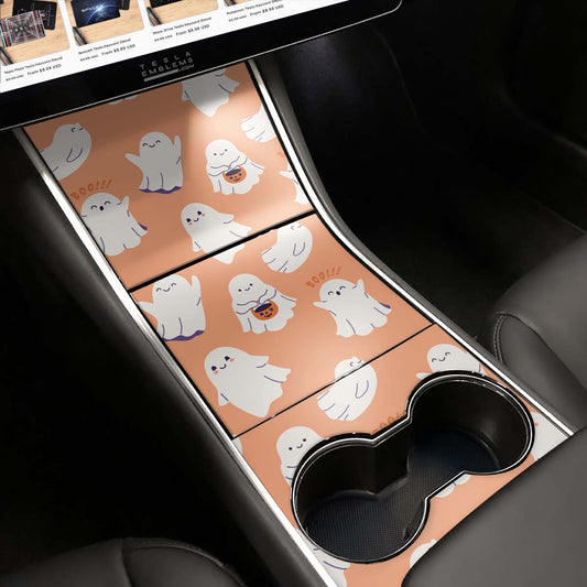Trick - or - Treat Ghost Tesla Center Console Wrap Kit | Model 3 ’17 - 20 - Tesla Emblems
