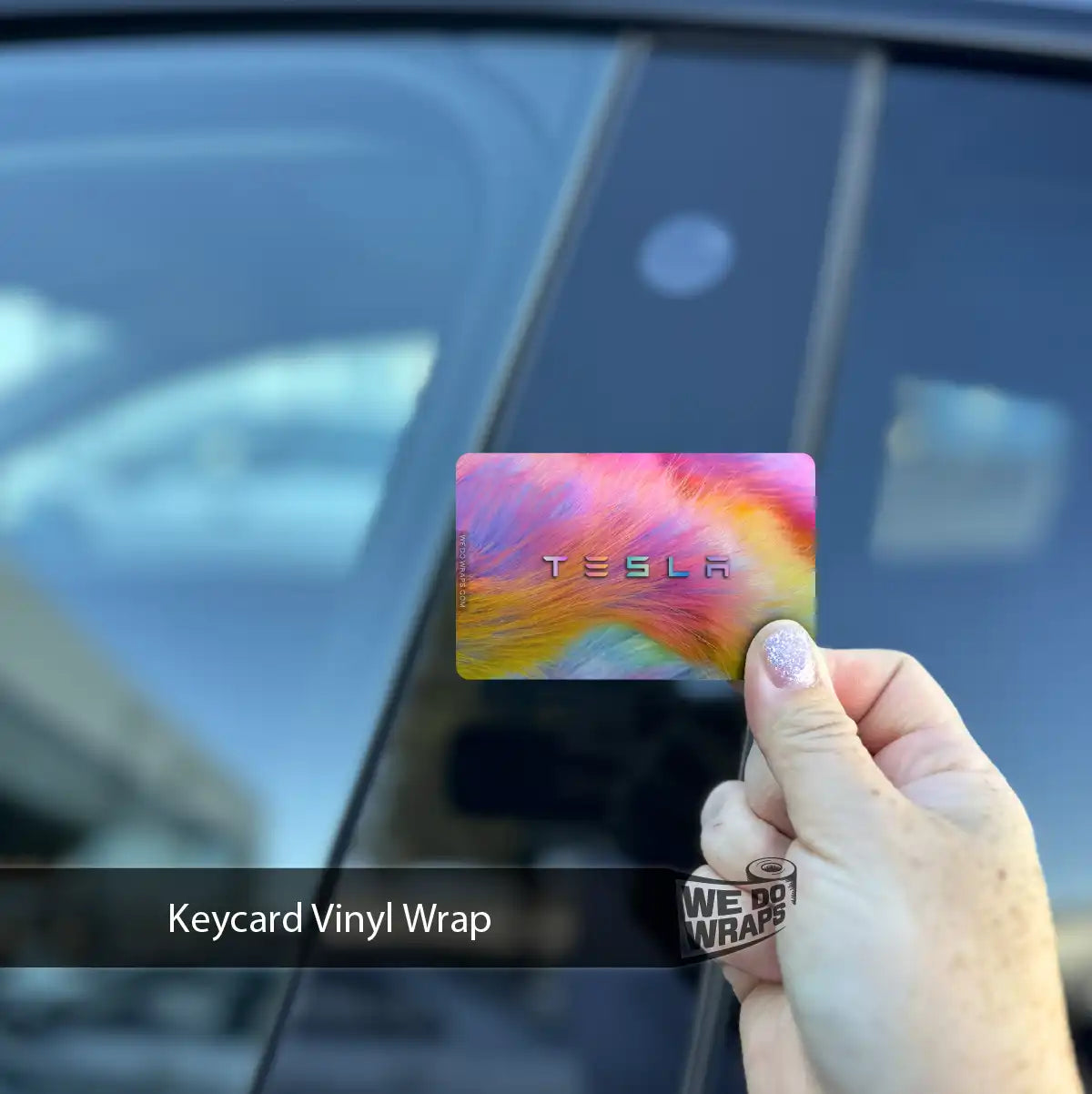 Unicorn Mane Tesla Keycard Decal - Tesla Emblems