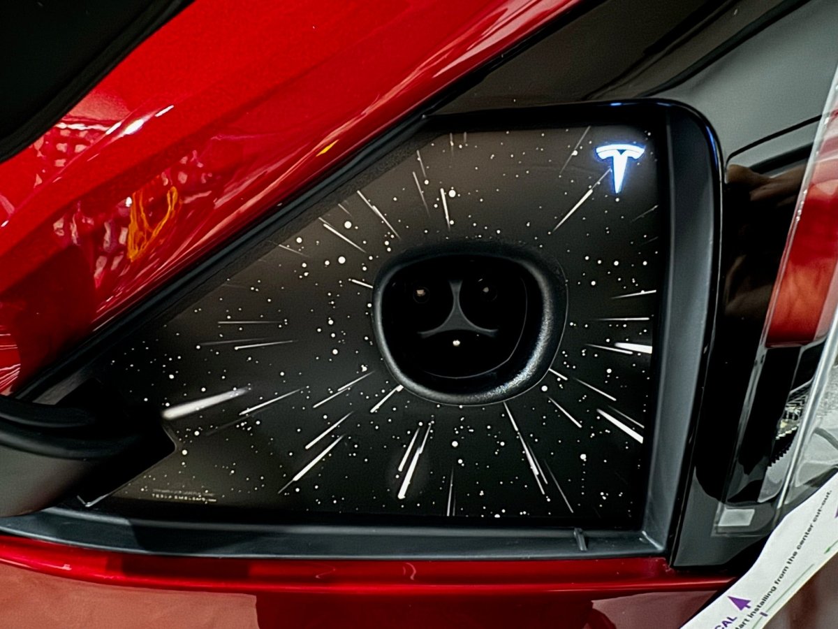 Warp Drive Tesla Charge Port Wrap - Tesla Emblems
