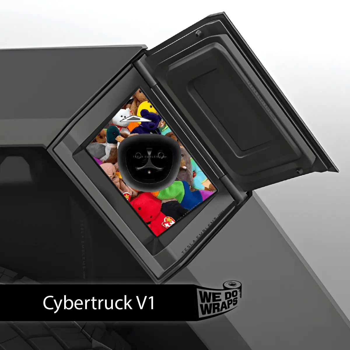 Where I Store My Beanie Babies Tesla Charge Port Wrap | Cybertruck - Tesla Emblems