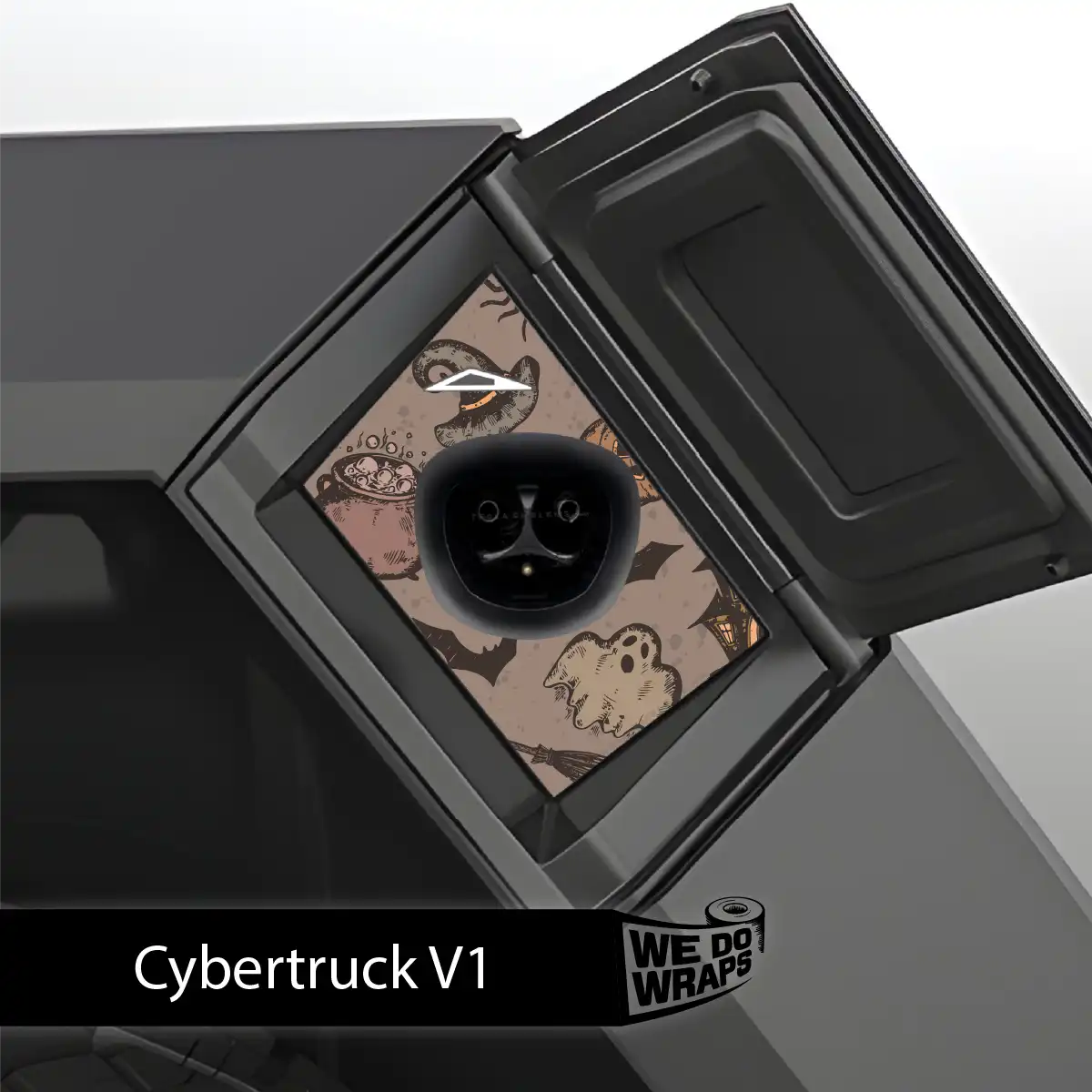 Vintage Witch's Brew Tesla Charge Port Wrap | Cybertruck - Tesla Emblems