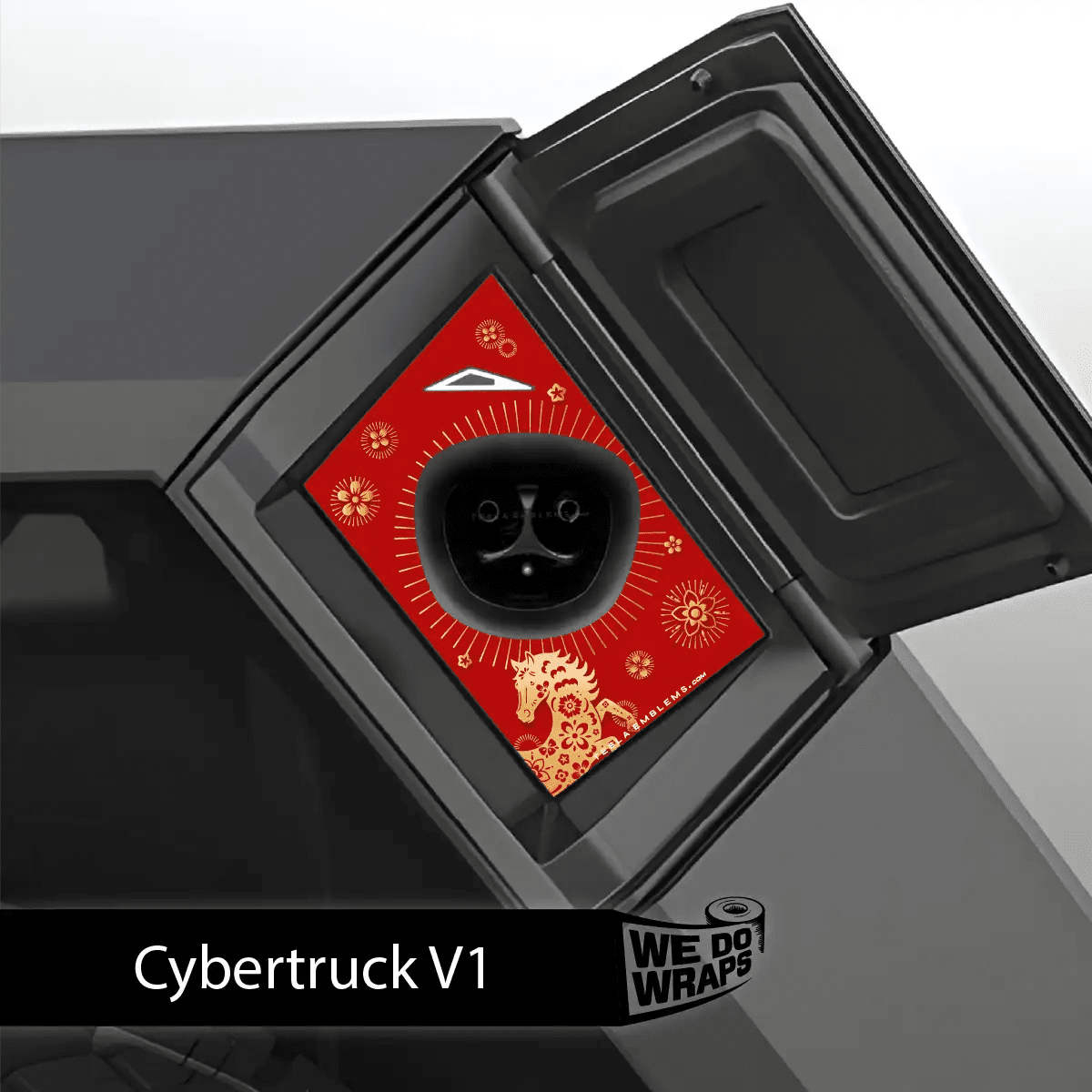 Year of the Horse Tesla Charge Port Wrap | Cybertruck - Tesla Emblems